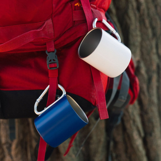 HIKE MATT, metal mug, 200 ml, white