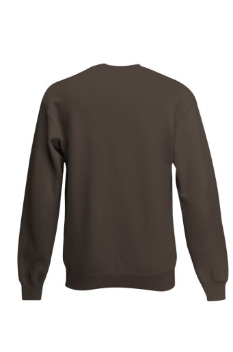 Fruit of the Loom, Premium Set-in Sweat, klasični premium muški duks, čokoladna, L