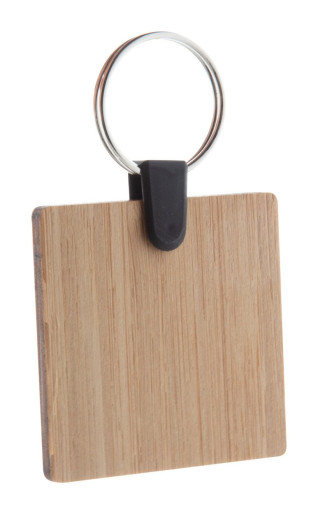 Bambry bamboo keyring, square