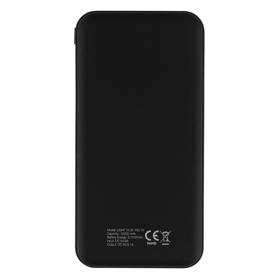 LIGHT 10, power bank, 10000 mah, black
