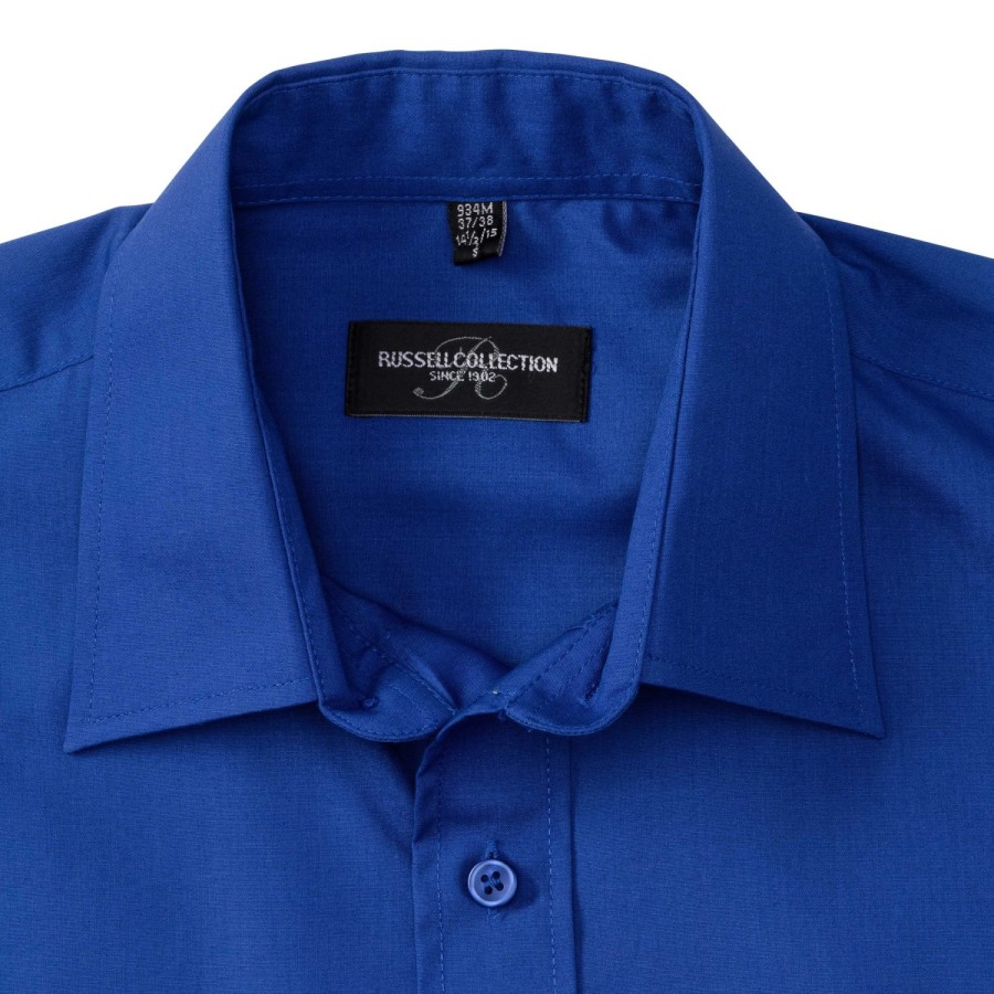 RUSSELL POLYCOTTON EASY CARE POPLIN Men's Long Sleeve Shirt