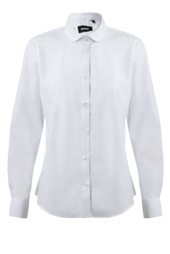 Velilla,Ženska košulja dugih rukava,italijanska kragna, bela, 2XL