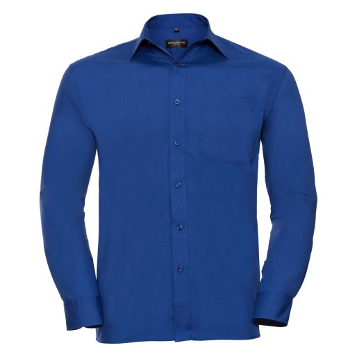 RUSSELL POLYCOTTON EASY CARE POPLIN Men's Long Sleeve Shirt