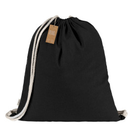 MELON RECYCLE 120, recycled cotton backpack, 120g/m2, black