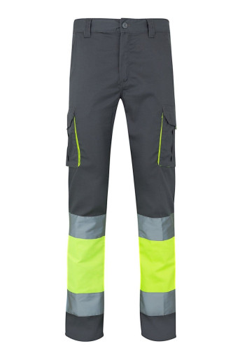 VL ZEUS. Two-tone, multi-pocket stretch trousers (240g/m²), in cotton (46%), EME (38%) and polyester (16%)