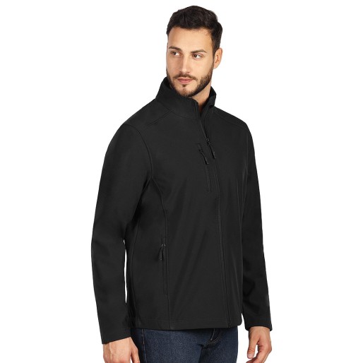SKIPPER, unisex softshell jacket, black
