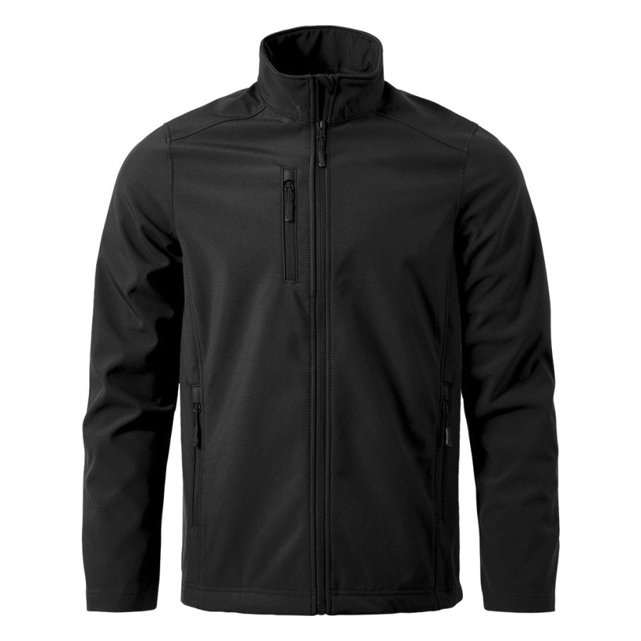 SKIPPER, unisex softshell jacket, black