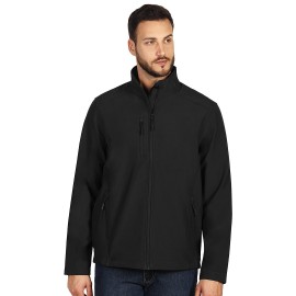 SKIPPER, unisex softshell jacket, black