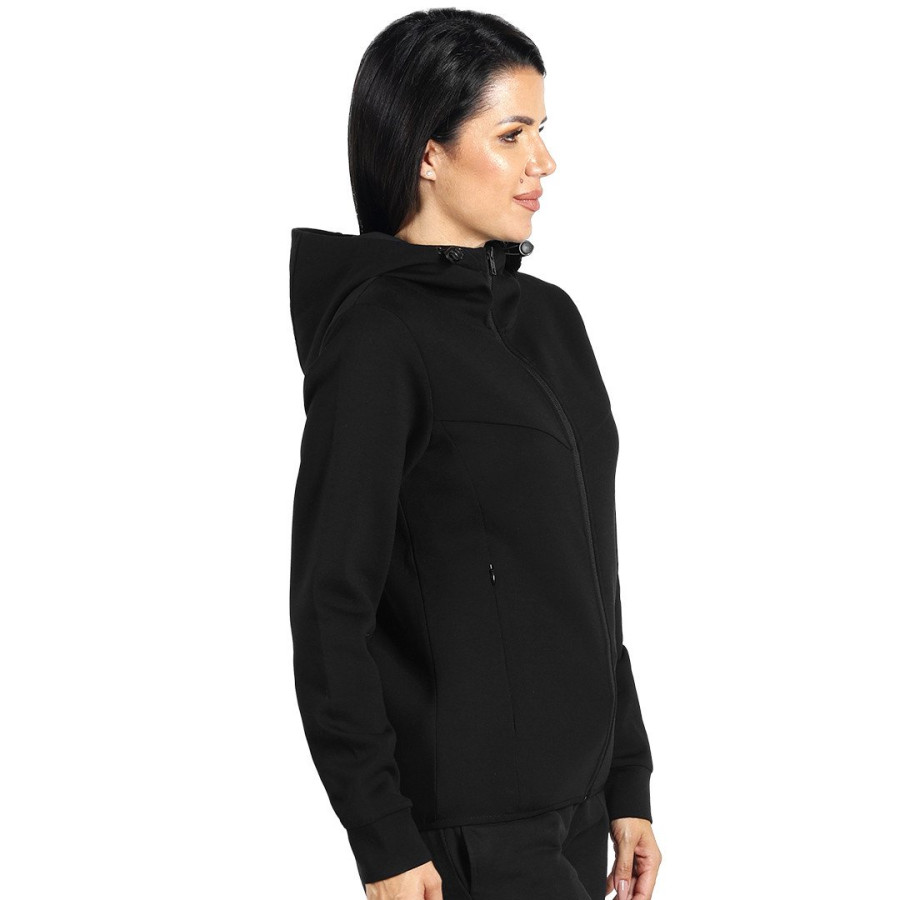 REBOUND WOMEN, woman's hooded sweatshirt, 300 g/m2, black