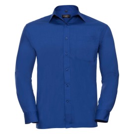 RUSSELL POLYCOTTON EASY CARE POPLIN Men's Long Sleeve Shirt