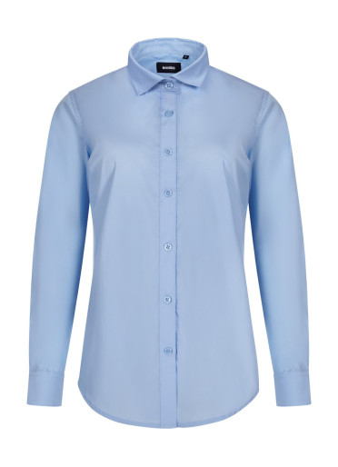 Velilla,Ženska košulja dugih rukava,italijanska kragna, nebeska plava, 2XL