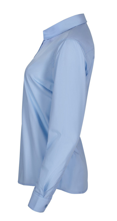 Velilla,Ženska košulja dugih rukava,italijanska kragna, nebeska plava, 2XL