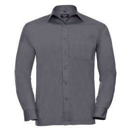 RUSSELL POLYCOTTON EASY CARE POPLIN Men's Long Sleeve Shirt