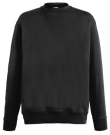 Fruit of the Loom, Lightweight Set-in Sweat, klasični lagani muški duks, crna, XL