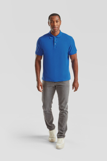 Fruit of The Loom Iconic Polo muška polo majica kratkih rukava pepeljasto rojal plava, S