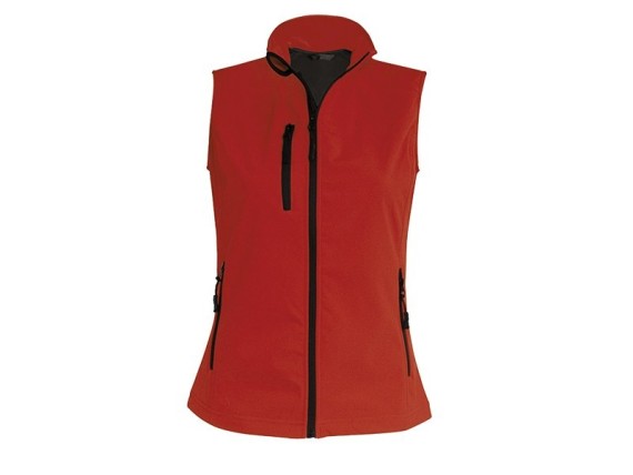 FEEDBACK WOMEN, women's softshell bodywarmer red