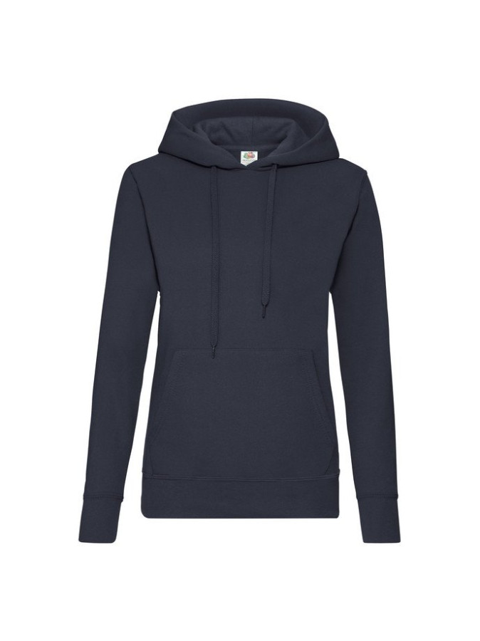 Fruit Of The Loom, Ladies Classic Hooded Sweat, duks sa kapuljačom za žene, tamno teget, M