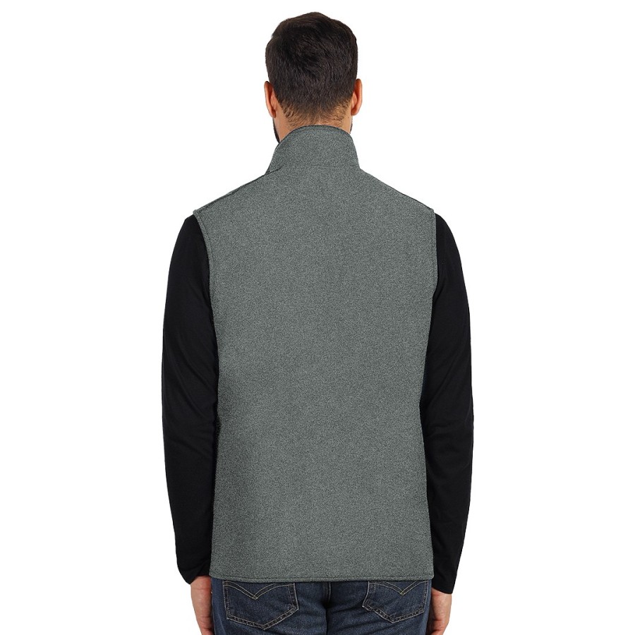 POLARIS VEST, unisex polar fleece vest, ash