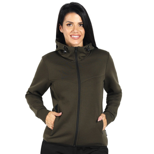 REBOUND WOMEN, woman's hooded sweatshirt, 300 g/m2, olive