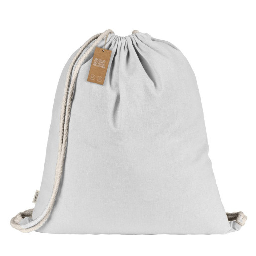 MELON RECYCLE 120, recycled cotton backpack, 120g/m2, white