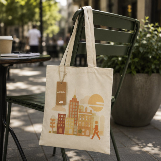 NATURELLA RPET, rpet shopping bag, beige