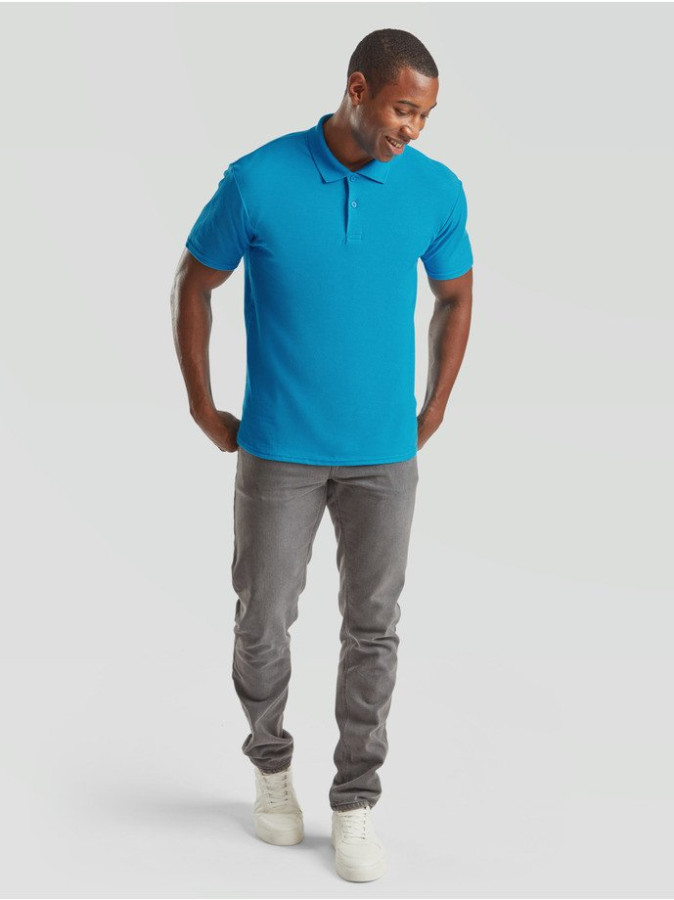 Fruit of the Loom, Original Polo, Polo majca za muškarce, azurno plava L