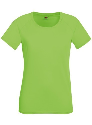 Fruit of the Loom, Performance, sports polyester T-shirt for women, lime, M