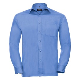 RUSSELL men's long sleeve shirt POLYCOTTON EASY CARE POPLIN.Elegant and versatile material.Classic, two buttons on cuff.35% Poplin cotton / 65% polyester, 110/105 g / m2.Drying at 50 degrees.EASY CARE -dry quickly , easily ironed white XS