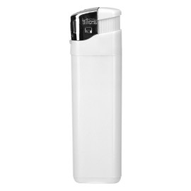 DOMINO WHITE, plastic lighter, white