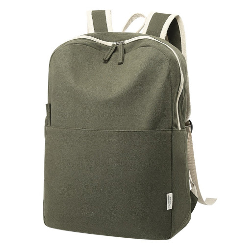 HERITAGE, recycled cotton backpack, 280 g/m2, olive