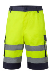 VL HADES. Two-tone multi-pocket Bermuda shorts (210g/m²), in cotton (20%) and polyester (80%)