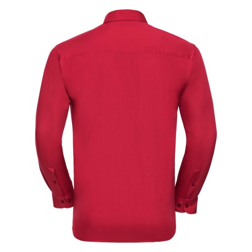 RUSSELL men's long sleeve shirt POLYCOTTON EASY CARE POPLIN.Elegant and versatile material.Classic, two buttons on cuff.35% Poplin cotton / 65% polyester, 110/105 g / m2.Drying at 50 degrees.EASY CARE -dry quickly , easily ironed white XS