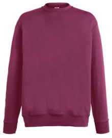 Fruit of the Loom, Lightweight Set-in Sweat, klasični lagani muški duks, burgundi,  L