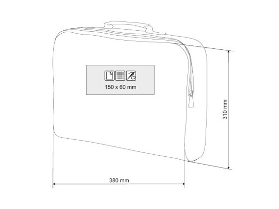 SEMINAR, konferencijska torba, crno-crvena