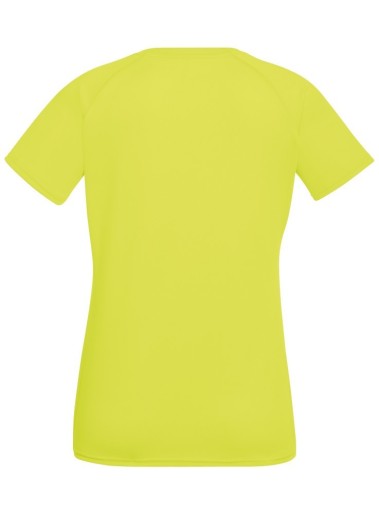 Fruit of the Loom, Performance, sports polyester T-shirt for women, yellow, L