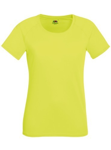 Fruit of the Loom, Performance, Sports Polyester T-Shirt for Women, Yellow, XL