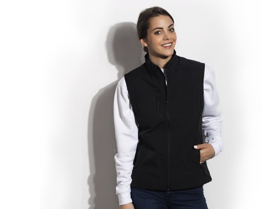 FEEDBACK WOMEN, women's softshell vest, black