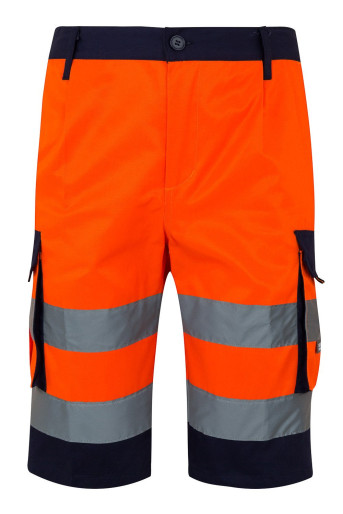 VL HADES. Two-tone multi-pocket Bermuda shorts (210g/m²), in cotton (20%) and polyester (80%)