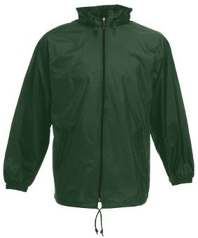 FRUIT OF TH LOOM Windbreaker Bottle Green ,M