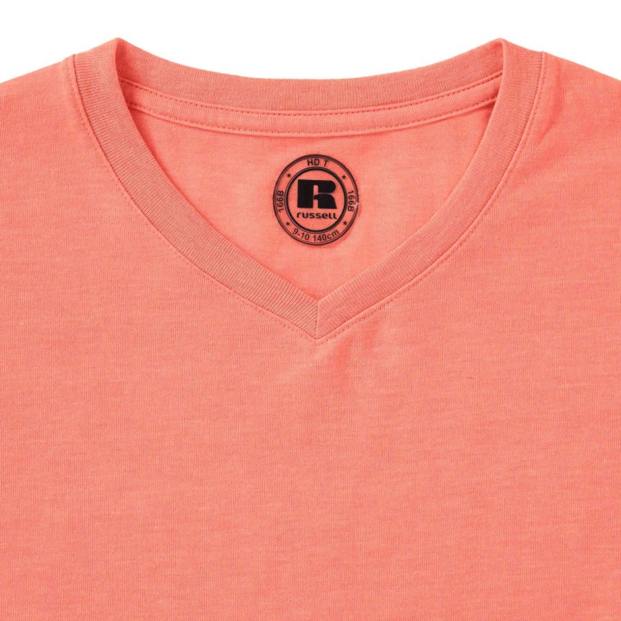 RUSSELL Children's T-shirt on V Neckline HD