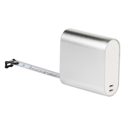 DOT, tape measure, aluminium case, 3 m, silver