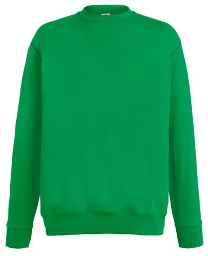 Fruit of the Loom, Lightweight Set-in Sweat, klasični lagani muški duks, kelly zelena, M