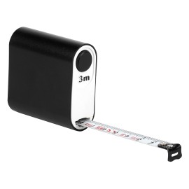 DOT, tape measure, aluminium case, 3 m, black