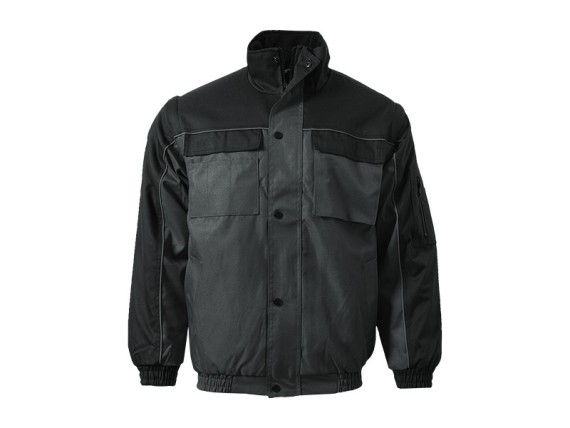 SHIFT, workwear jacket with zip-off sleeves dark gray