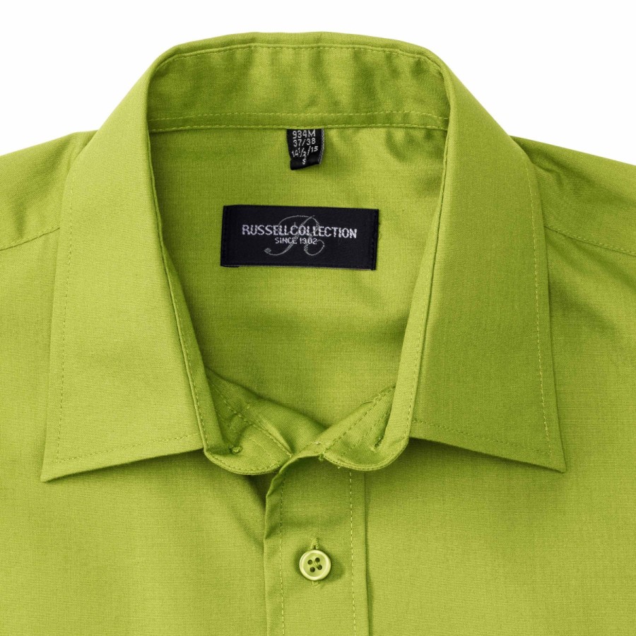 RUSSELL POLYCOTTON EASY CARE POPLIN Men's Long Sleeve Shirt