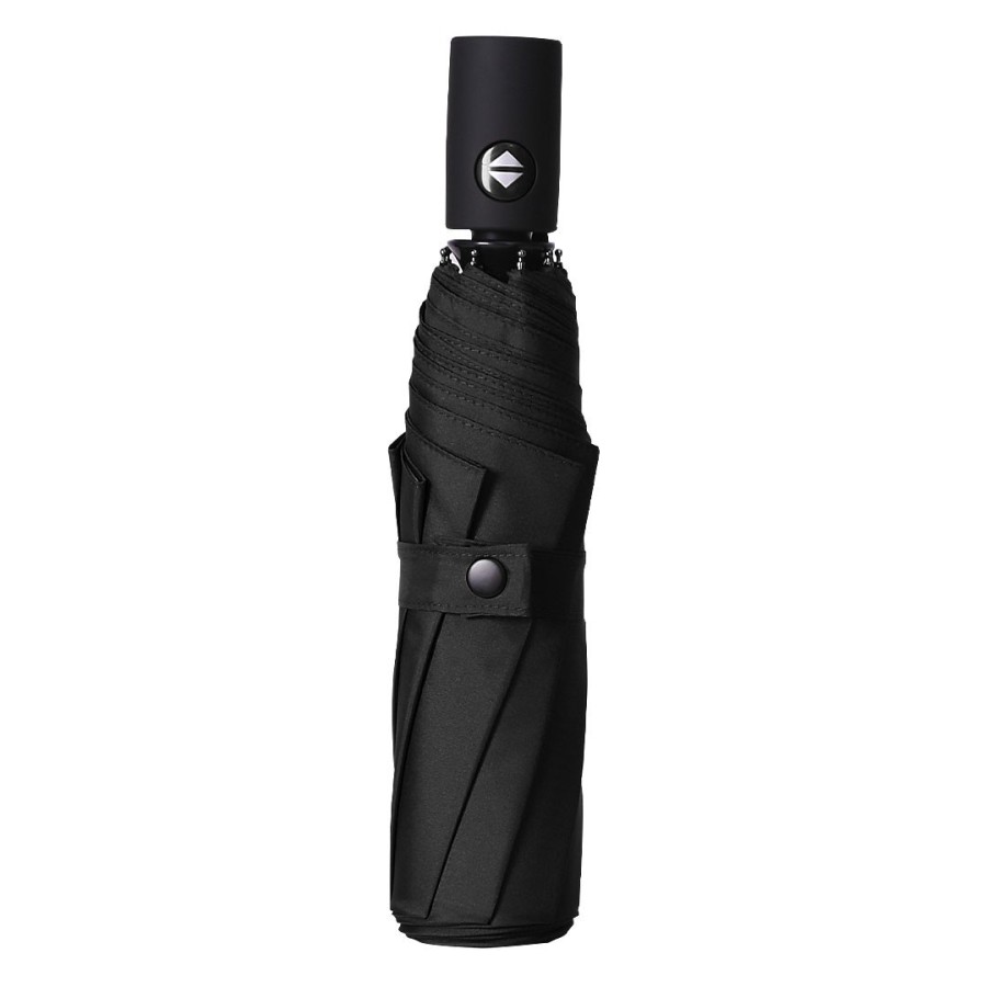 FIORE, foldable windproof umbrella with auto open/close function, black
