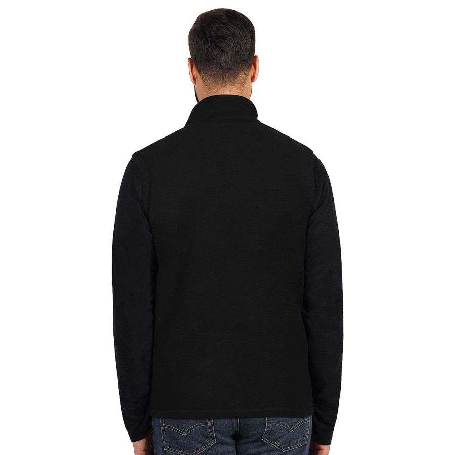 GLECHER VEST, prsluk od brušenog flisa, crni