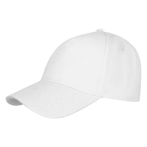 RUNNER 5, cap, 5 panels, cotton, heavy brushed, white