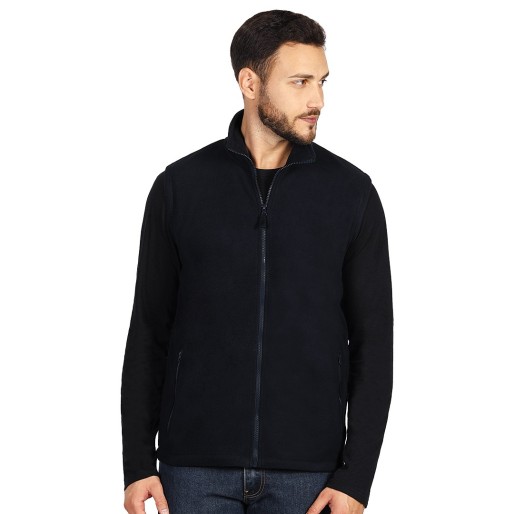 GLECHER VEST, polar fleece vest, blue