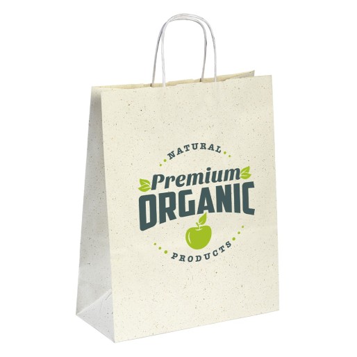 FLORA, paper bag, white